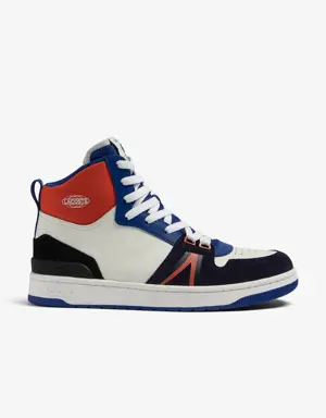 Men's L001 Leather Colorblock High-Top Sneakers