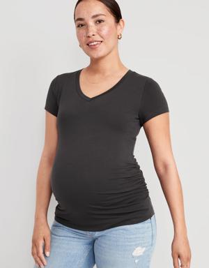 Maternity V-Neck T-Shirt black