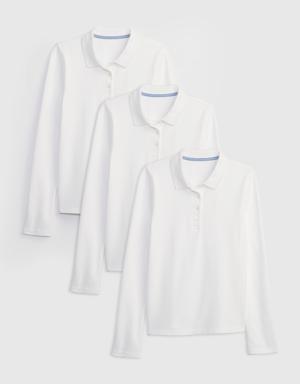 Kids Polo Shirt (3-Pack) white