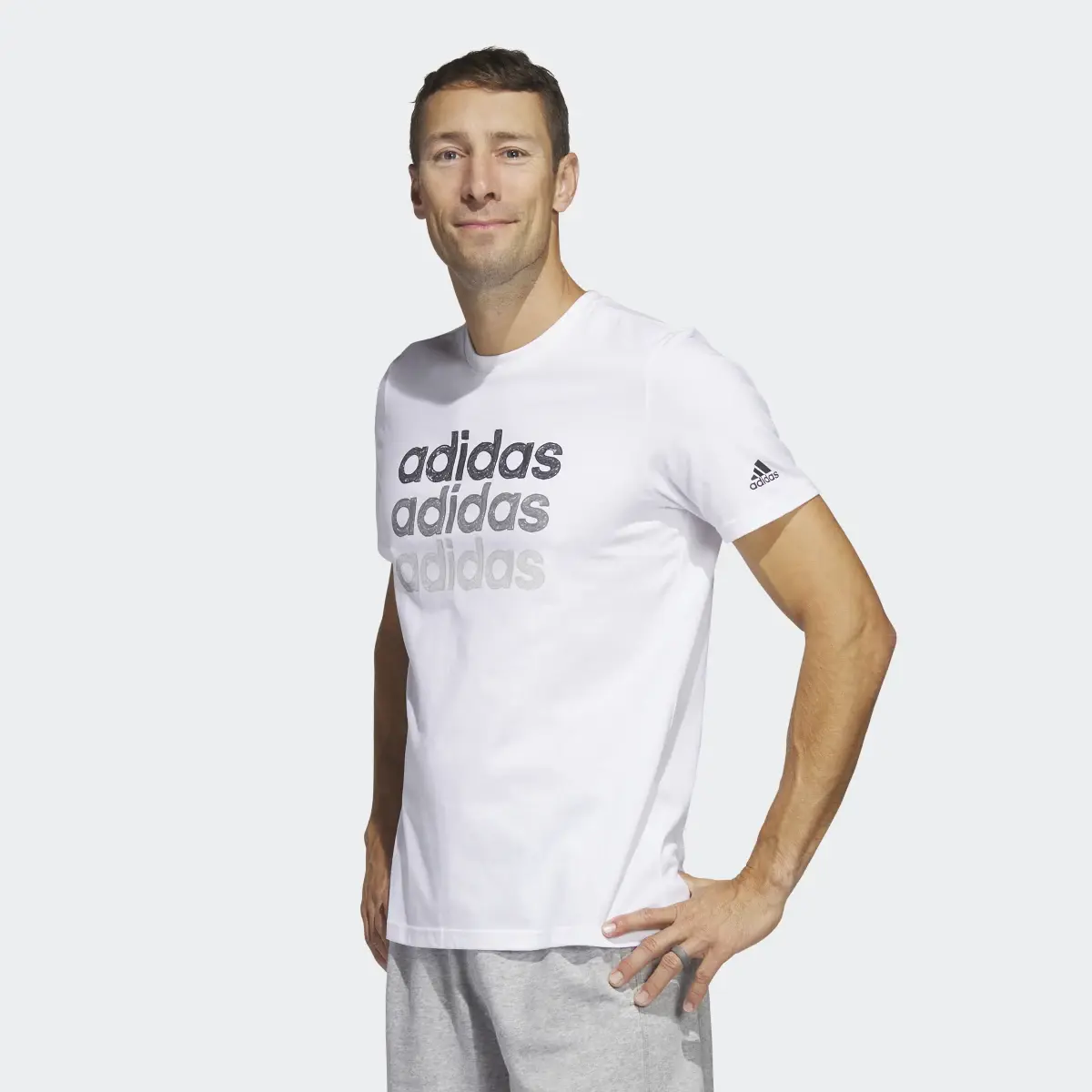 Adidas Multi Linear Sportswear Graphic Tee (Short Sleeve). 1