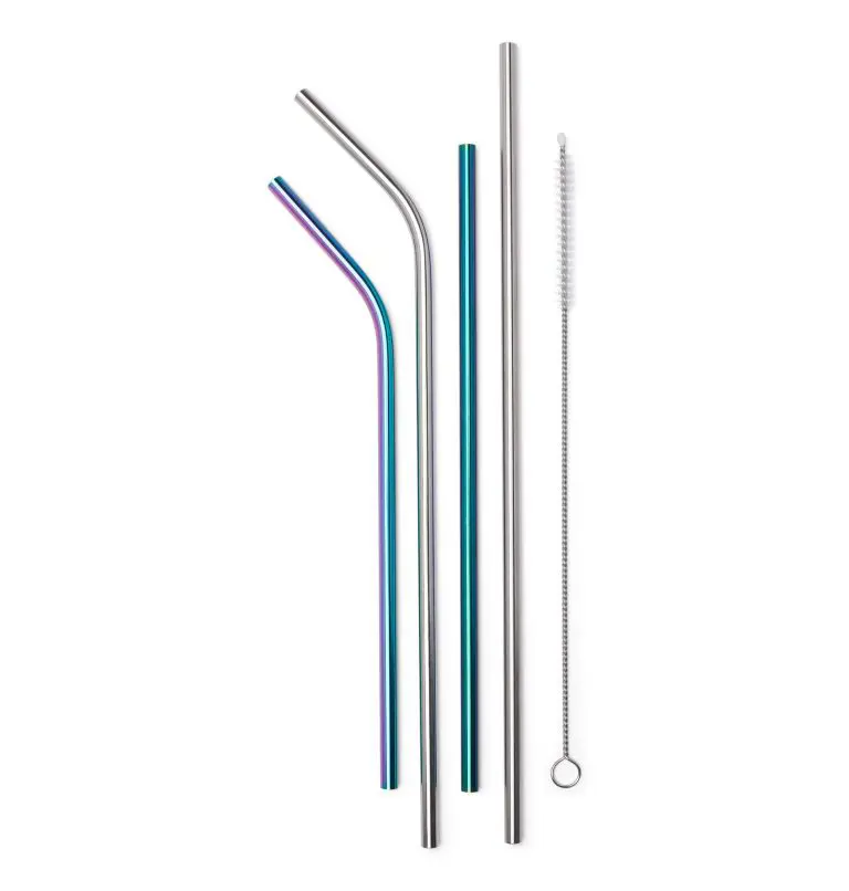 Columbia Stainless Straw Set with Cleaning Brush. 2