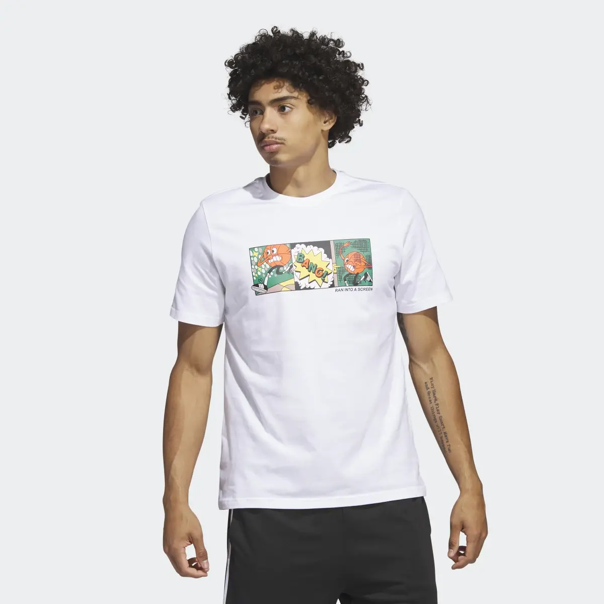 Adidas Lil' Stripe Basketball Graphic Tee. 2