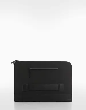 Leather-effect laptop case