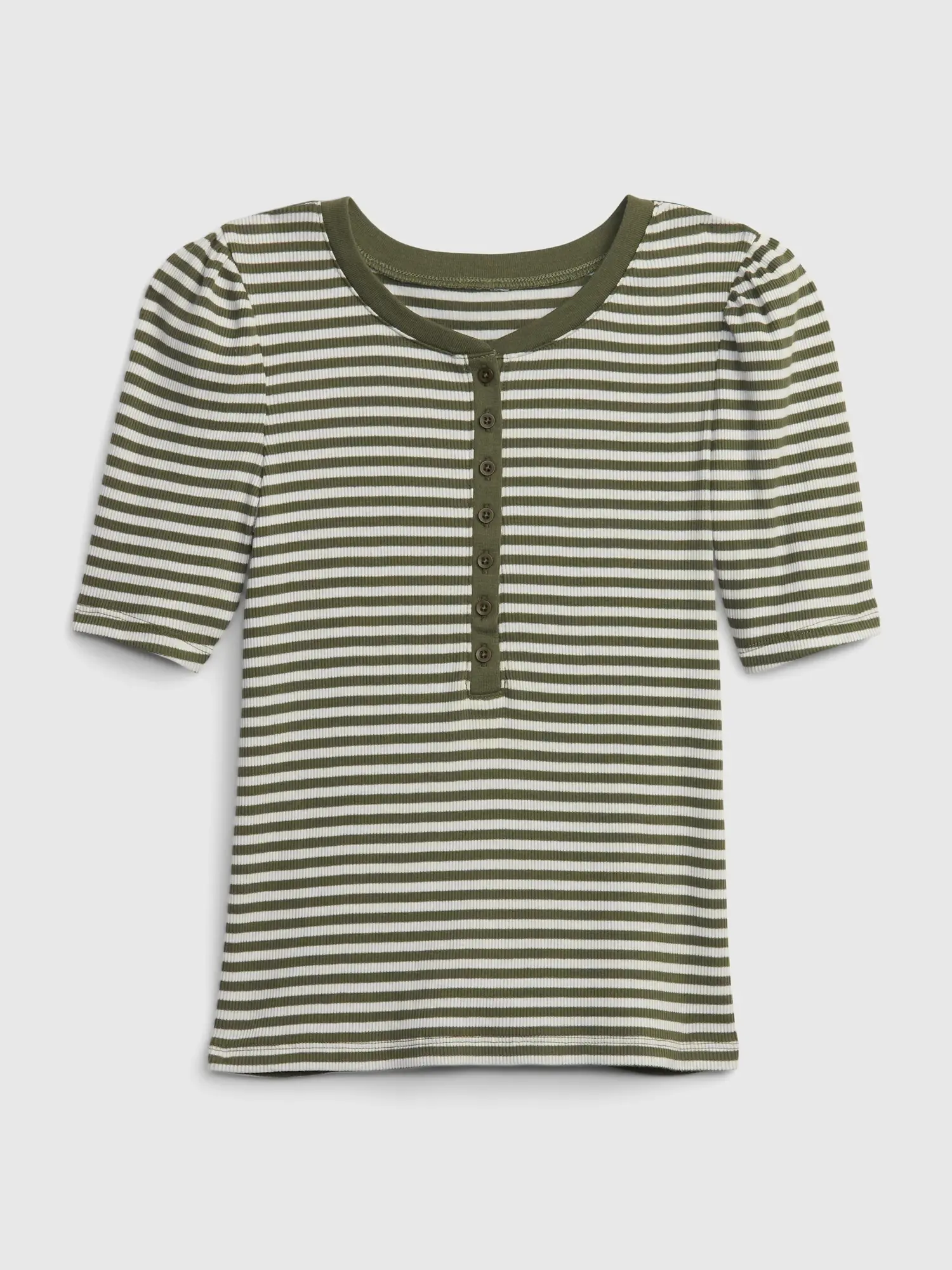 Gap Kids Rib Henley T-Shirt green. 1