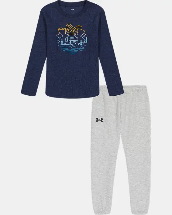 Under Armour Infant Boys' UA Planted Grad Logo Joggers Set. 1