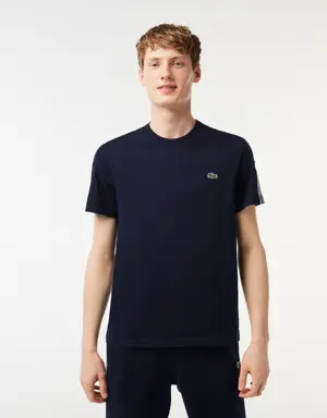 T-shirt homme Lacoste regular fit avec bandes siglées contrastées