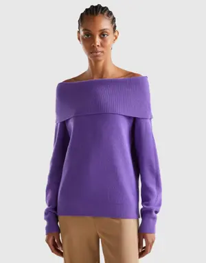 sweater with bare shoulders