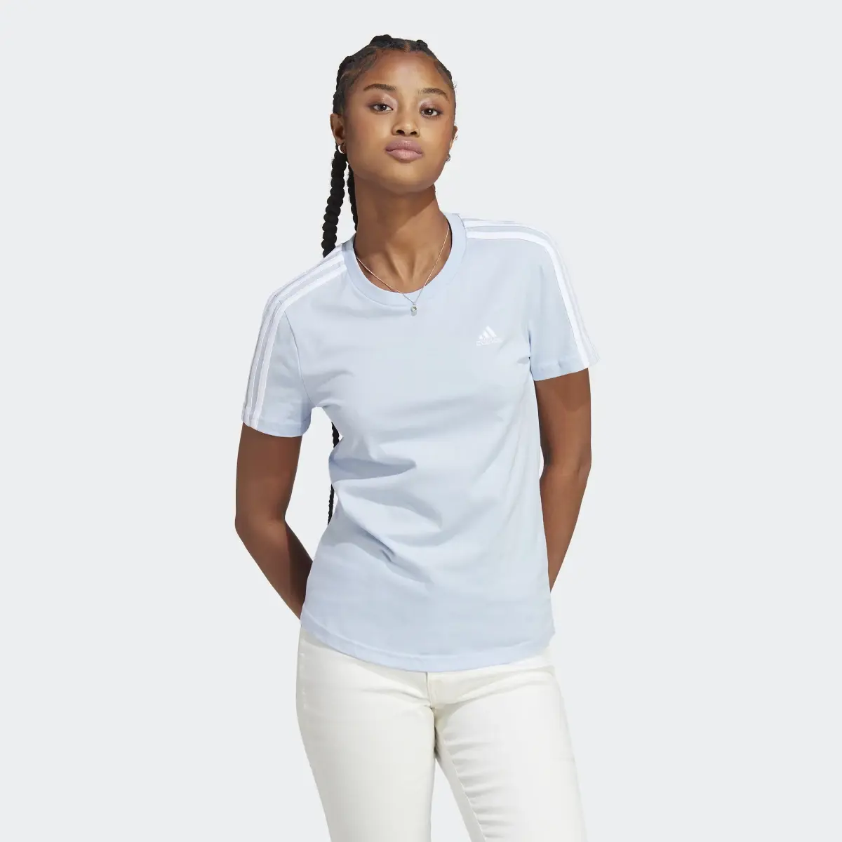 Adidas T-shirt LOUNGEWEAR Essentials Slim 3-Stripes. 2