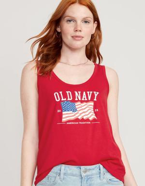 Matching "Old Navy" Flag Tank Top for Women red