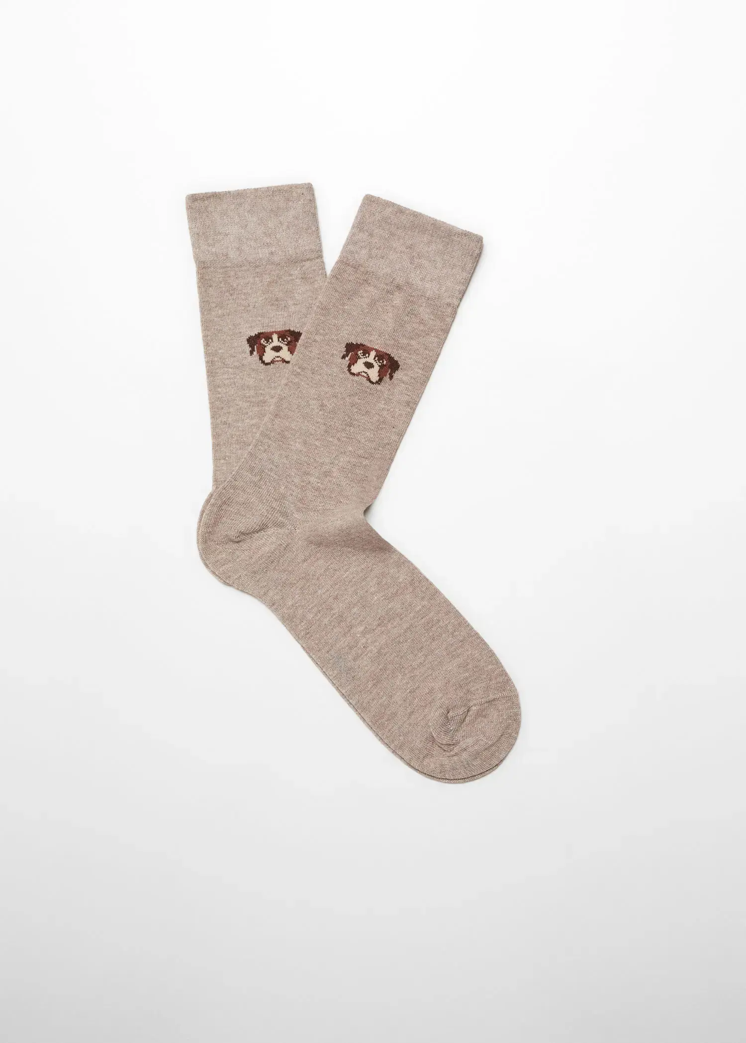 Mango Chaussettes coton broderie animal. 1