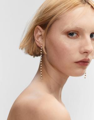 Long crystal earrings 