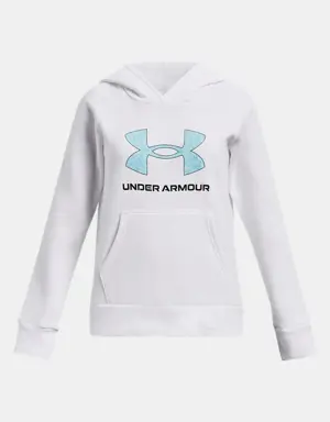 Girls' UA Rival Fleece Big Logo Print Fill Hoodie