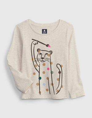 Gap Toddler 100% Organic Cotton Mix and Match Graphic T-Shirt beige