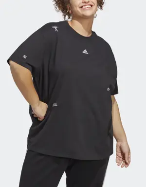 Adidas Boyfriend Tee with Healing Crystals Inspired Graphics (Plus Size)