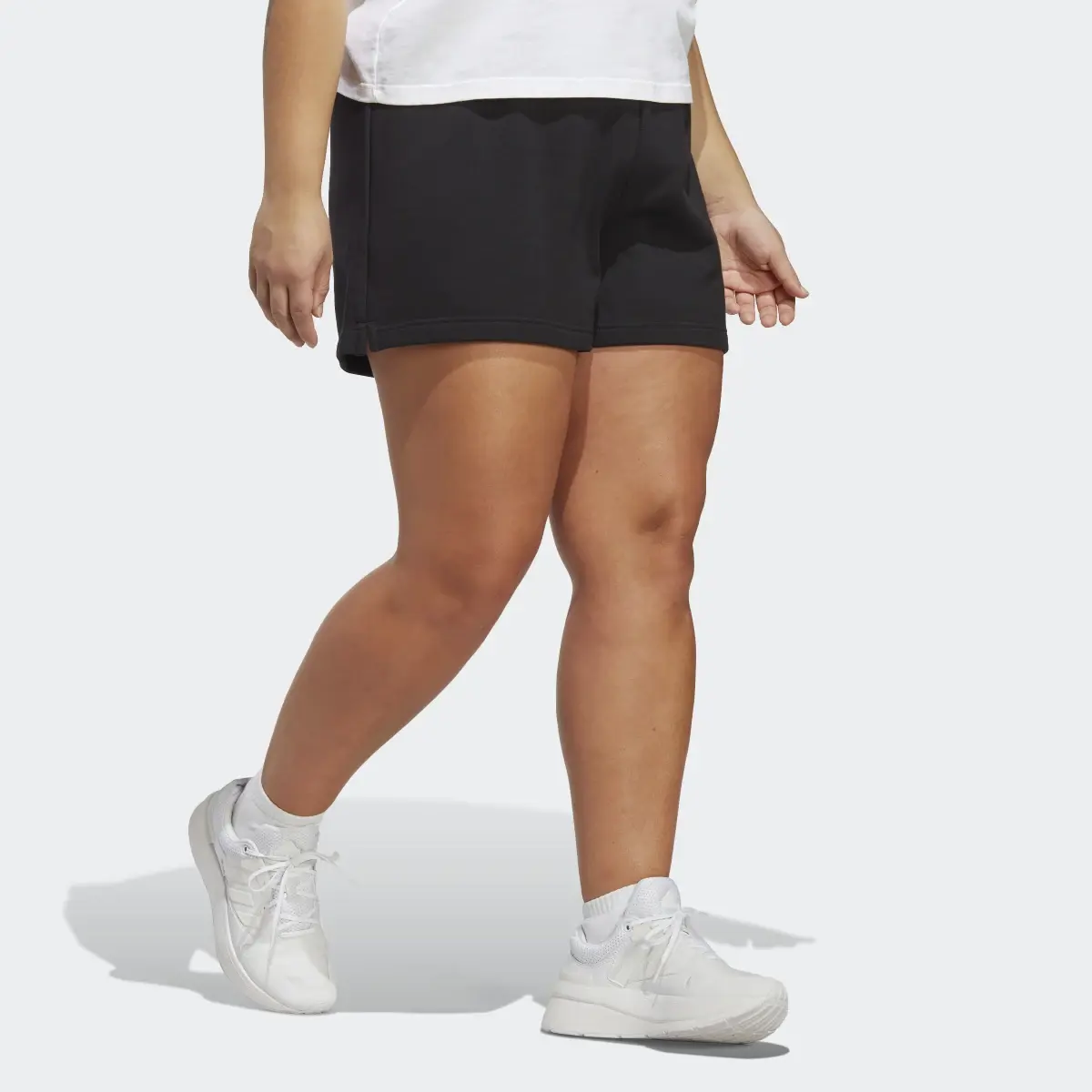 Adidas Essentials Linear French Terry Shorts (Plus Size). 3