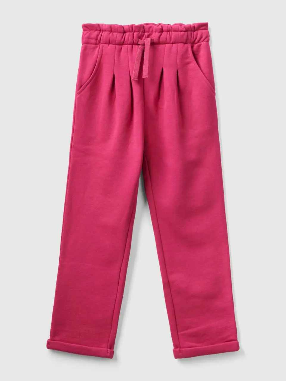 Benetton paperbag trousers in warm sweat fabric. 1