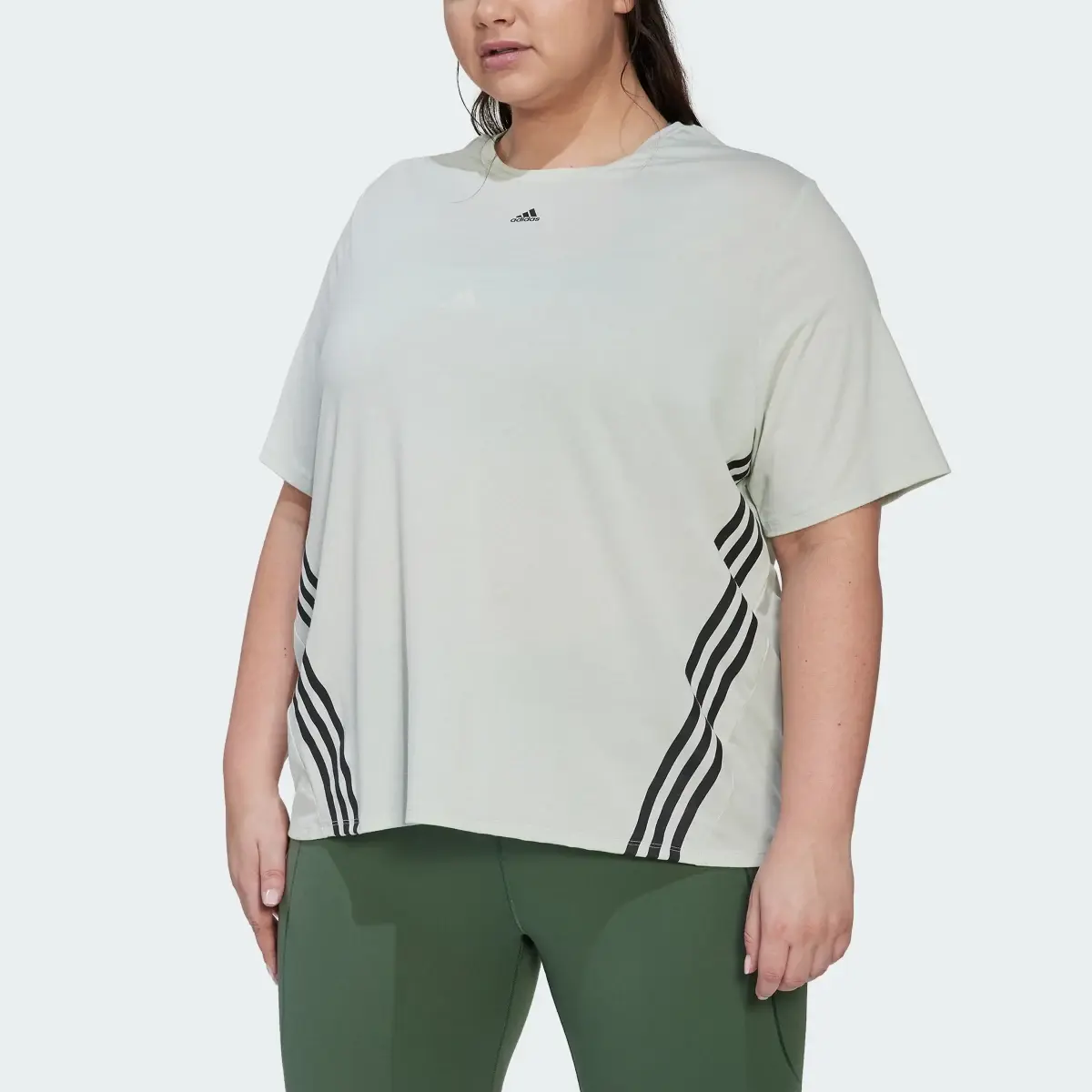 Adidas T-shirt 3-Stripes Train Icons (Plus Size). 1