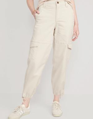 Old Navy High-Waisted Balloon Cargo Pants beige