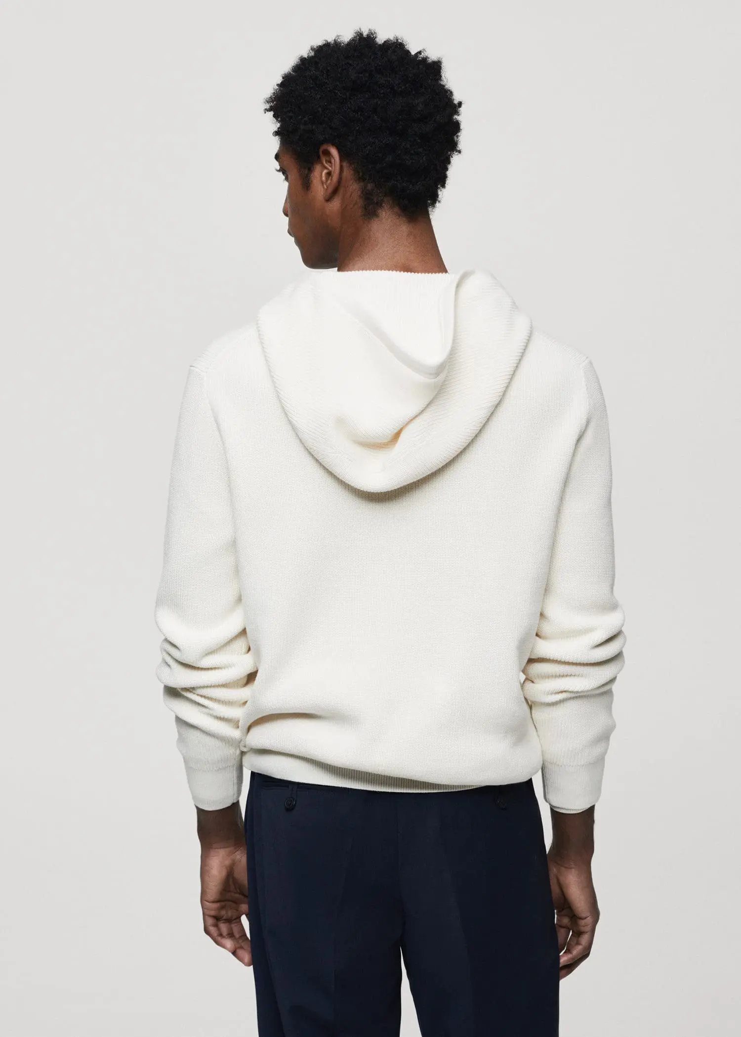 Mango Hooded knit sweatshirt. 3