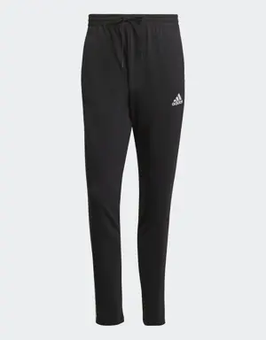 Adidas Pantaloni Essentials Single Jersey Tapered Open Hem 3-Stripes