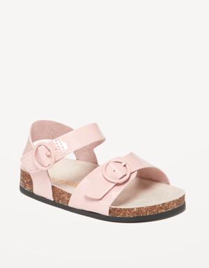 Old Navy Faux-Leather Double-Buckle Sandals for Baby pink