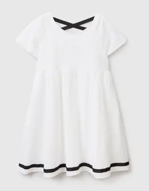 short dress in stretch cotton