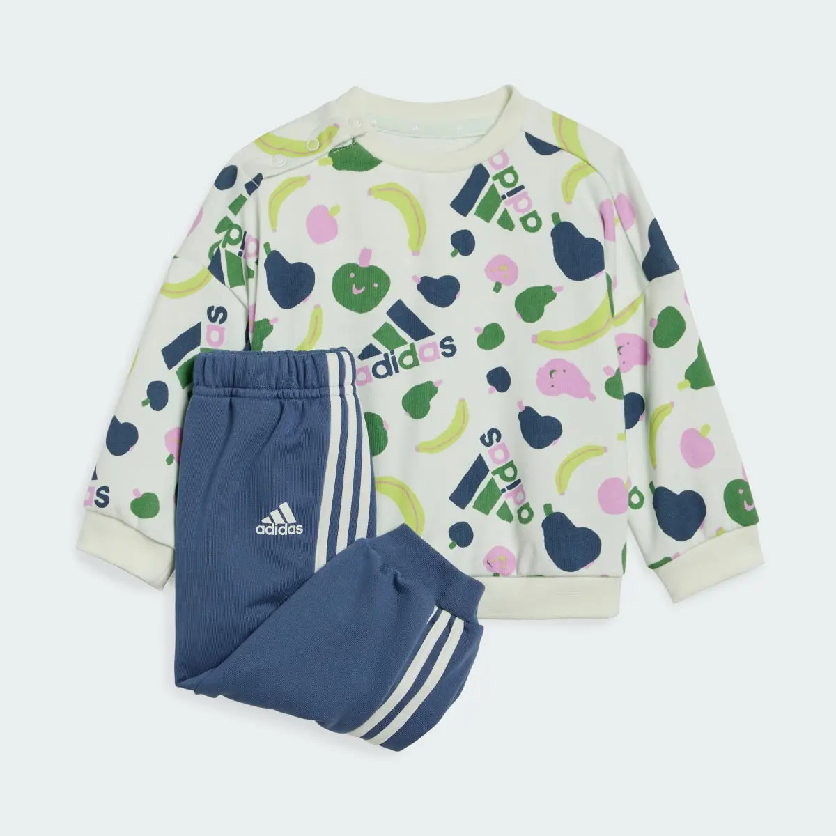 Adidas Essentials Allover Print Kids Jogginganzug. 2