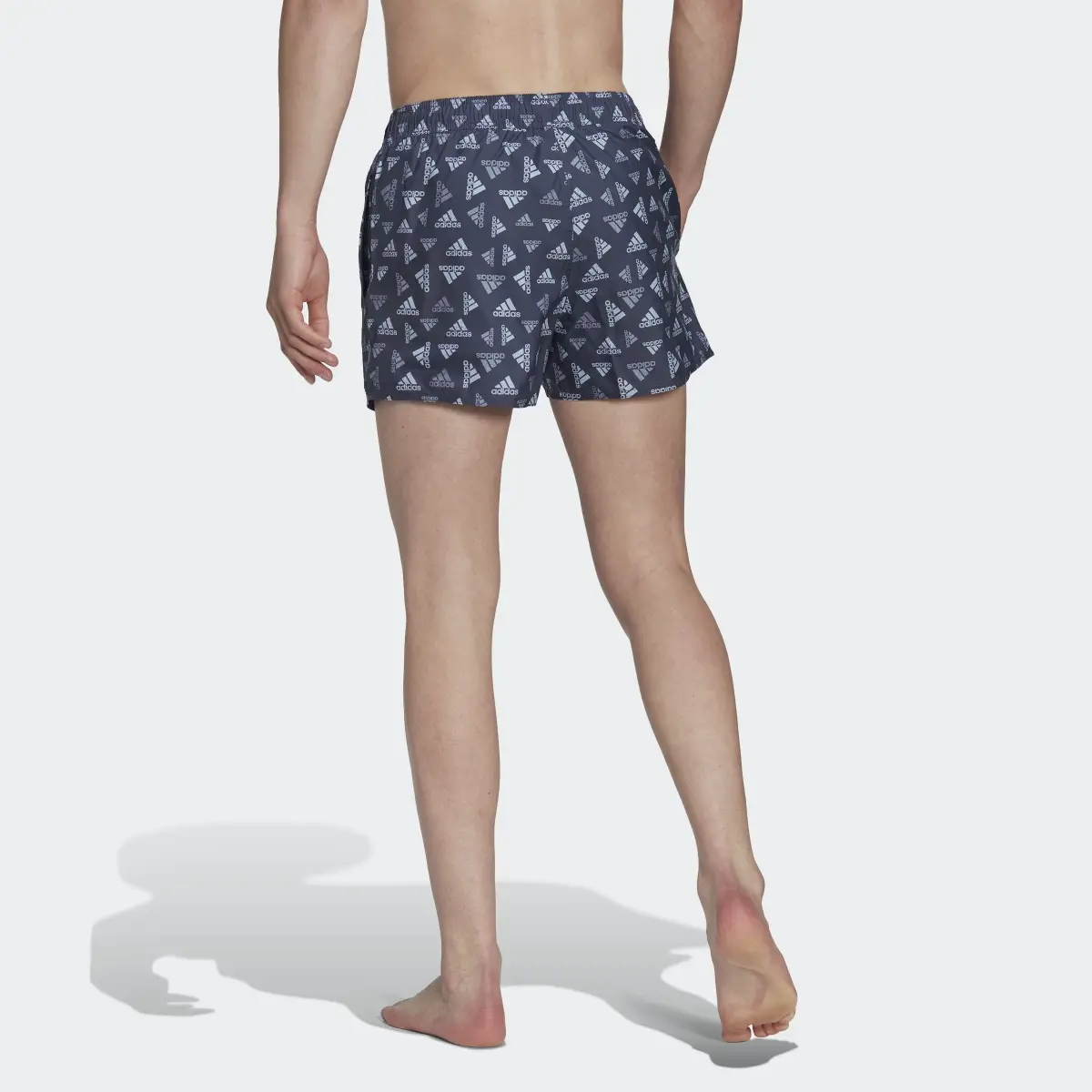 Adidas Logo Print CLX Swim Shorts Very Short Length. 2