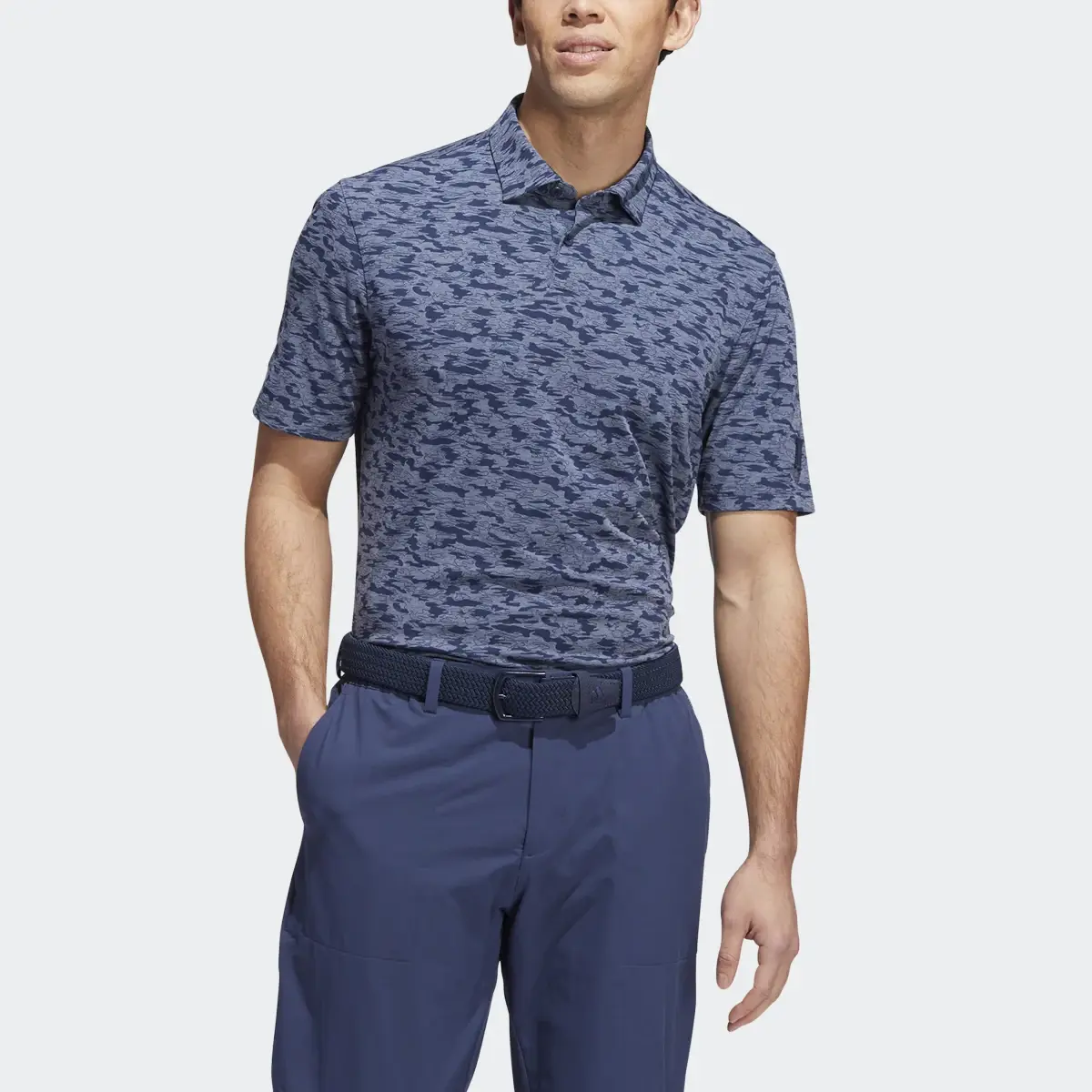 Adidas Go-To Camo-Print Golf Polo Shirt. 1