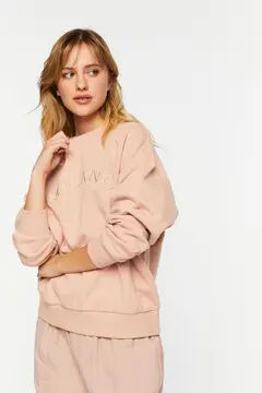 Forever 21 Forever 21 Milano Embroidered Pullover Blush. 2