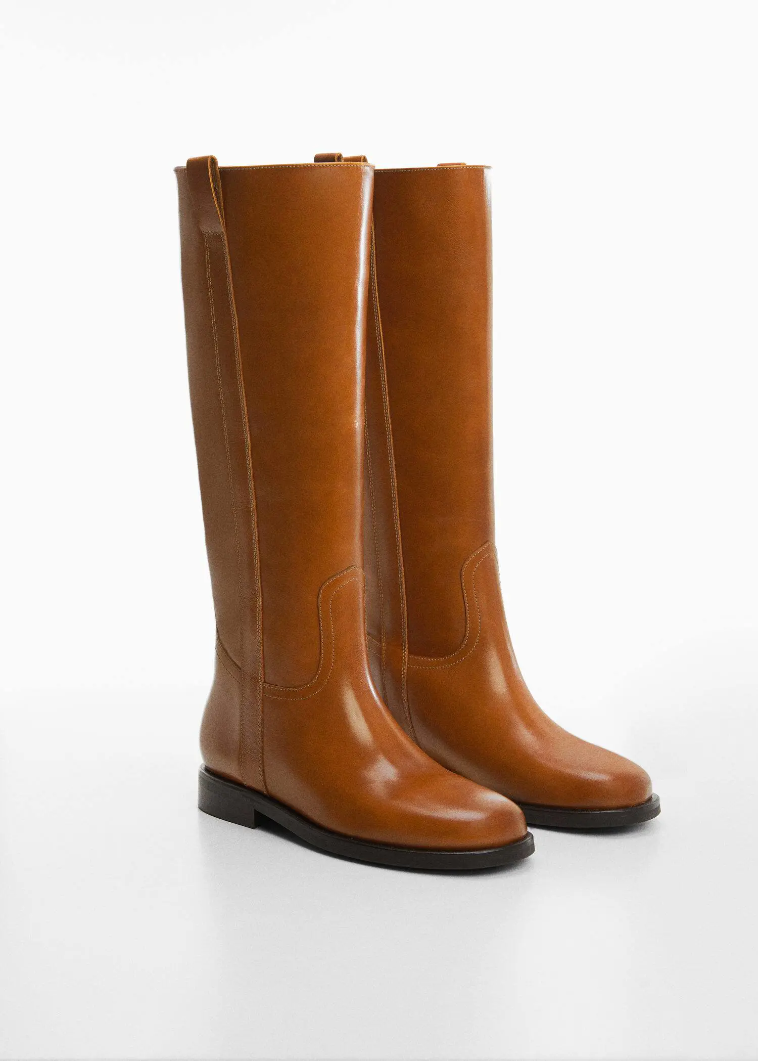 Mango Leather high-leg boots. 2