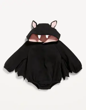 Matching Unisex Bat Costume Hooded One-Piece Romper for Baby green