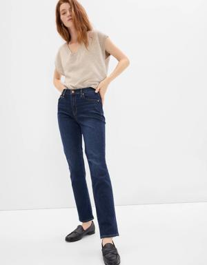 Mid Rise Classic Straight Jeans blue