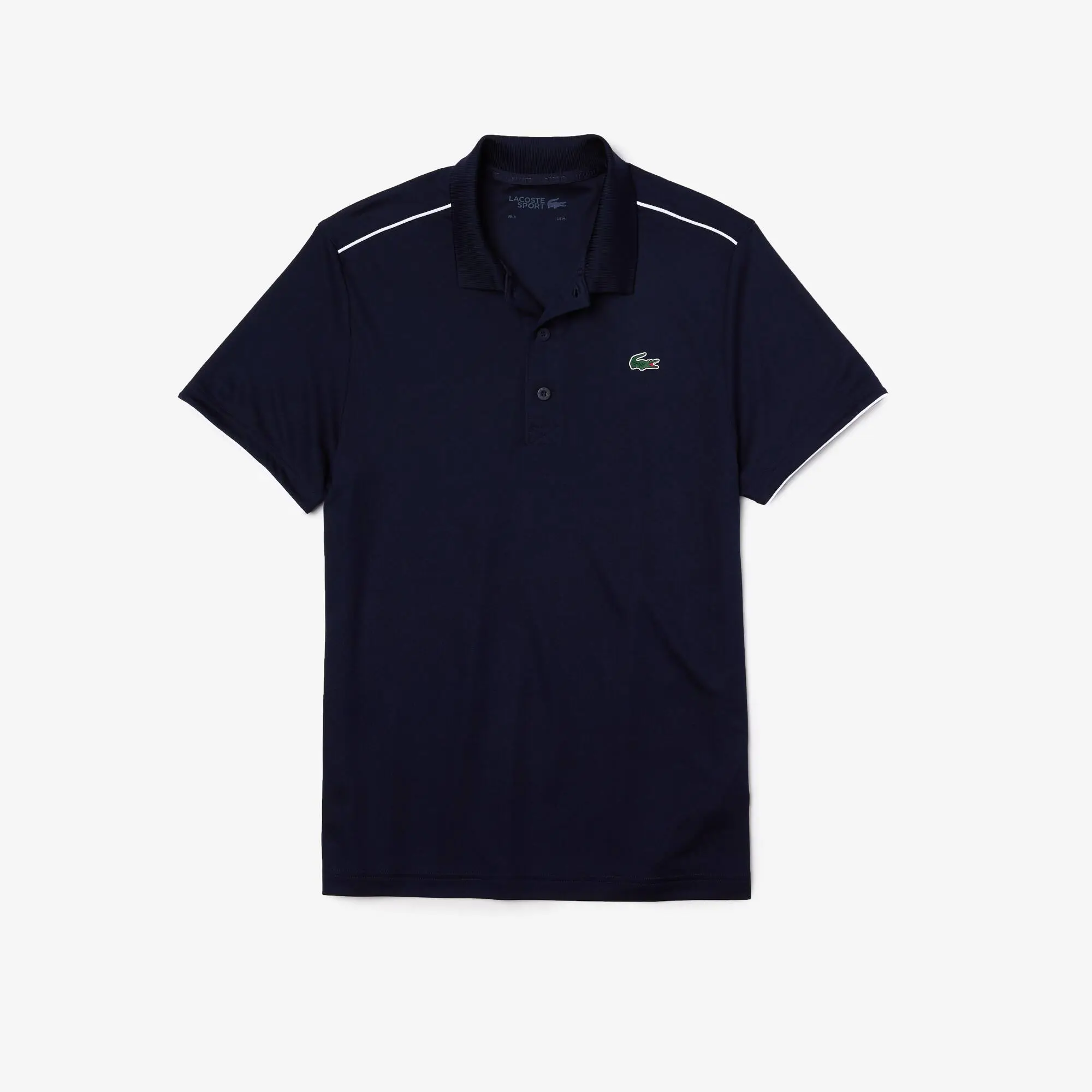 Lacoste Men's Lacoste SPORT Contrast Piping Breathable Piqué Polo Shirt. 2
