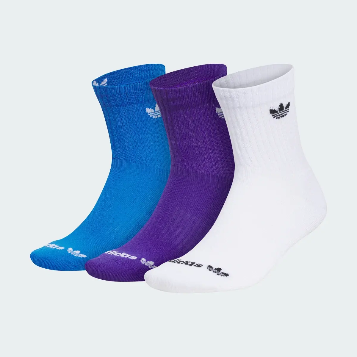 Adidas Originals Trefoil 2.0 3-Pack High Quarter Socks. 2