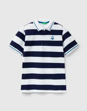 short sleeve polo with stripes