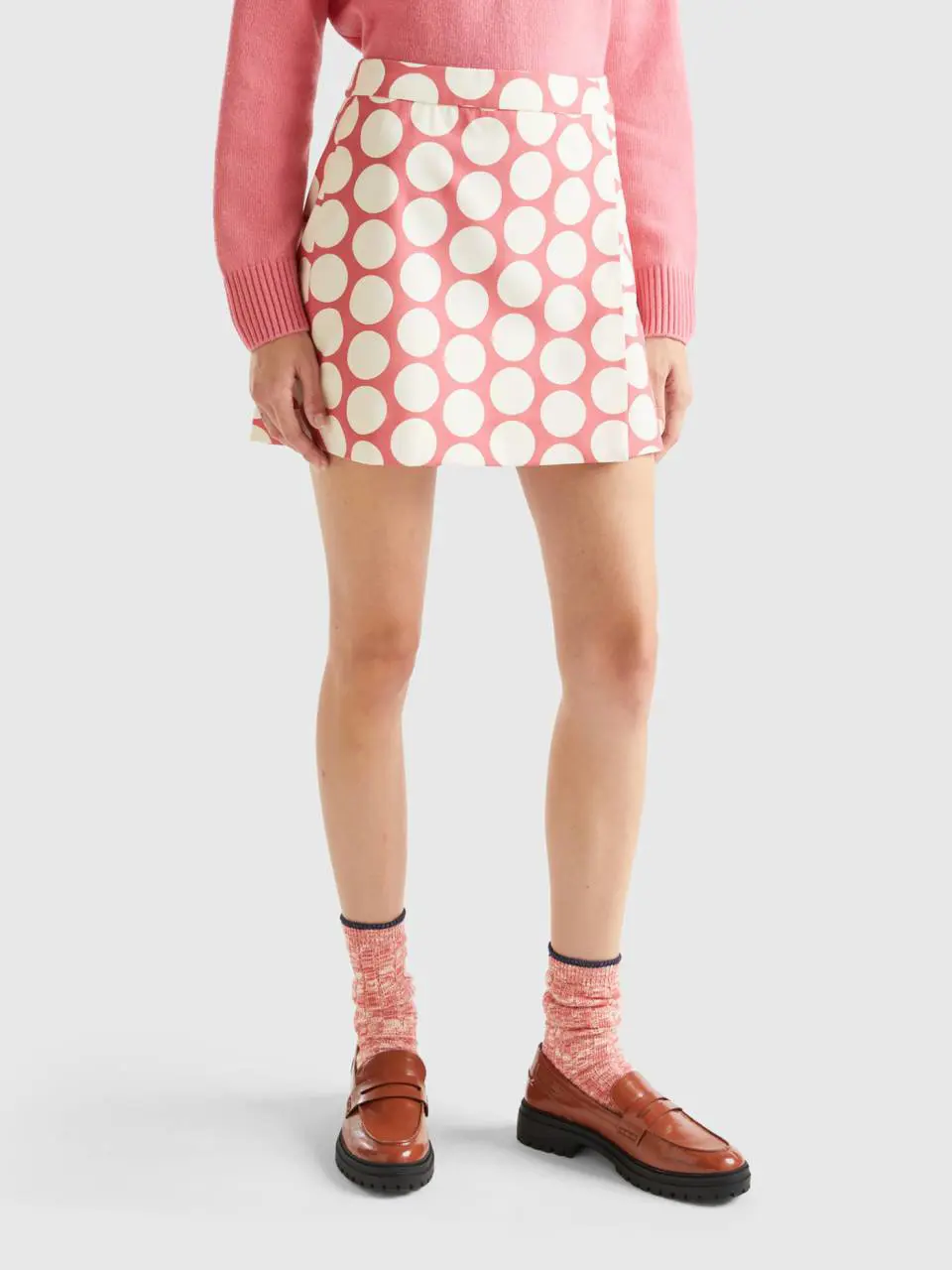 Benetton polka dot mini skirt. 1