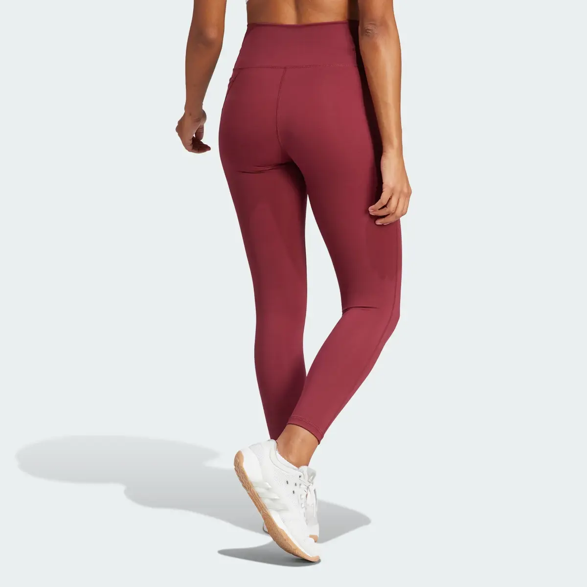 Adidas Optime Stash Pocket High-Waisted 7/8 Leggings. 2