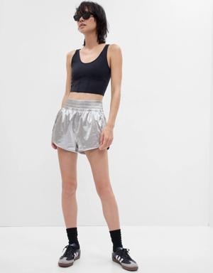 Fit High Rise Running Shorts silver