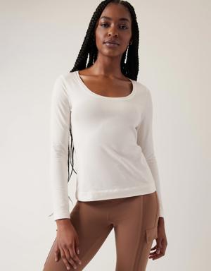 Athleta Outbound Scoop Neck Top white