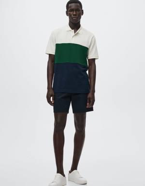 Color-Blocking-Poloshirt aus Piqué