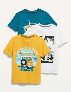 Gender-Neutral Graphic T-Shirt 3-Pack for Kids