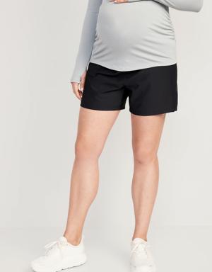 Old Navy Maternity Rollover-Waist PowerSoft Shorts -- 5-inch inseam black