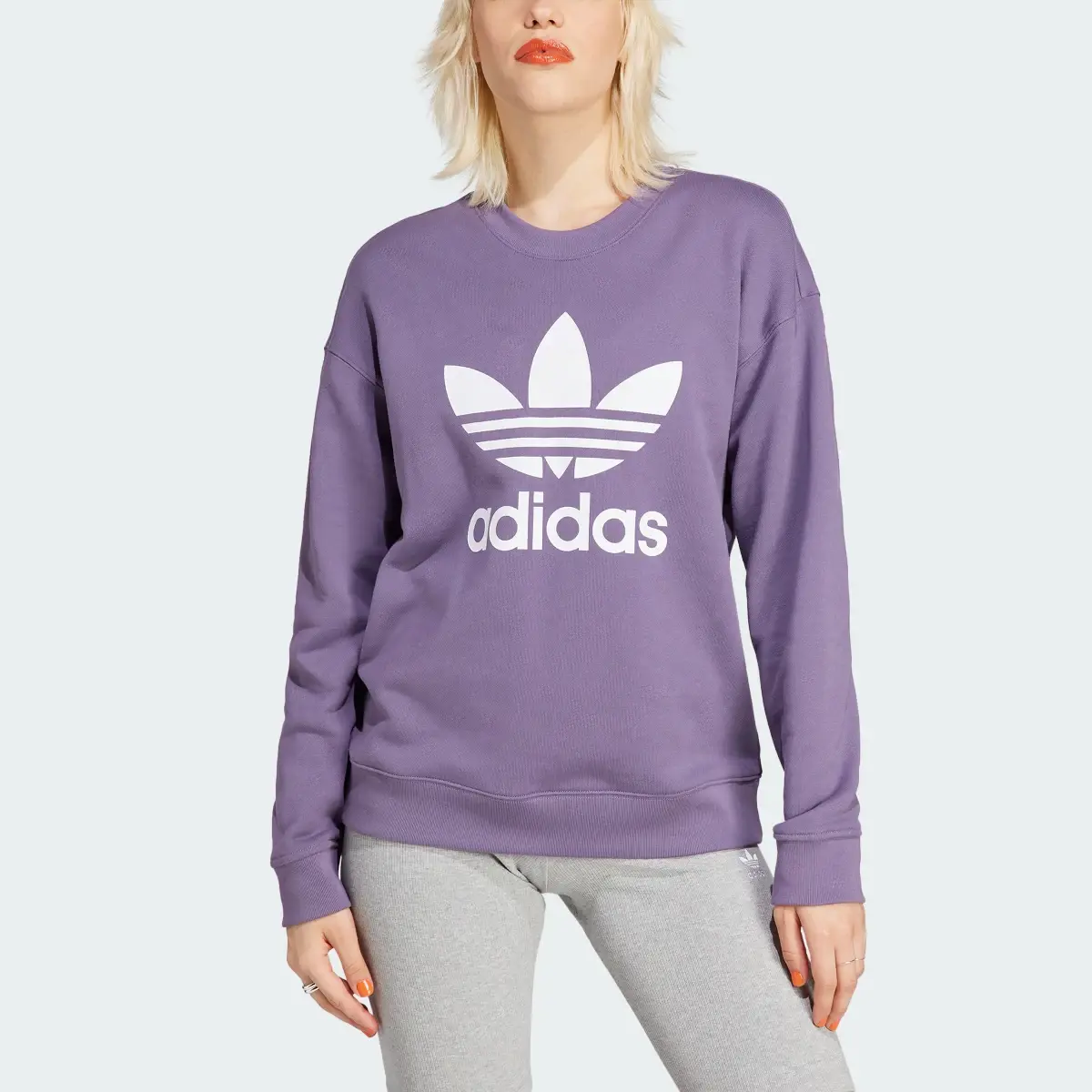 Adidas Trefoil Crew Sweatshirt. 1
