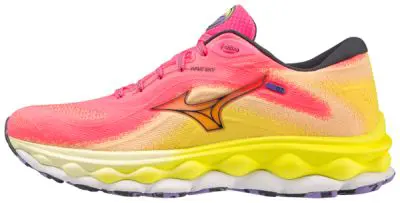 Mizuno Wave Sky 7 Kadın Koşu Ayakkabısı Pembe/Sarı. 1