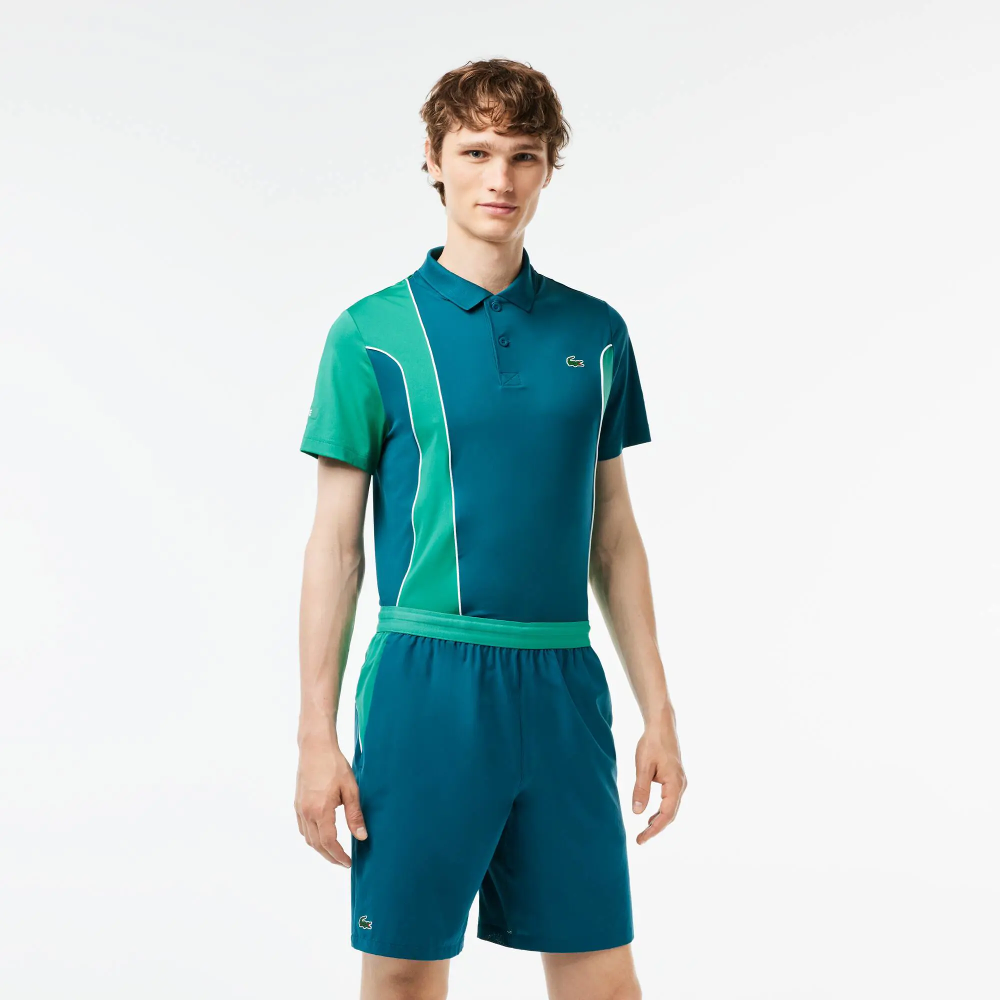 Lacoste Men’s Lacoste SPORT x Novak Djokovic Colour-Block Shorts. 1