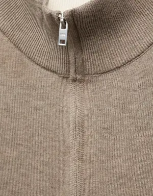 Cardigan coton zippé