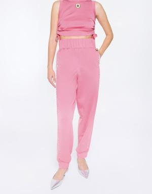 Tracksuit With Taffeta Detail On The Sides And Elastic Waist