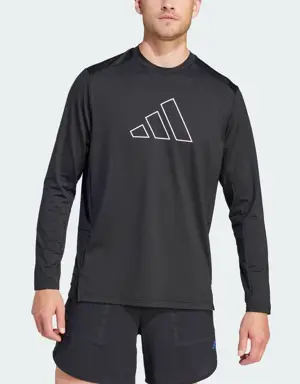Adidas Train Icons Small Logo Long Sleeve Training Tee