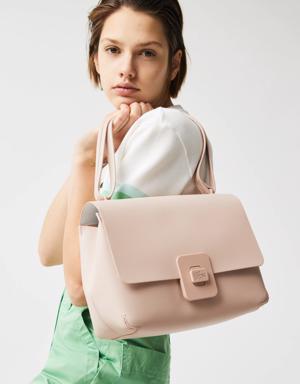 Women’s Croco Turn Large Leather Shoulder Bag